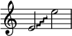 {
\override Score.TimeSignature #'stencil = ##f
\relative c' {
\override Glissando.style = #'trill
e2\glissando e'
}
}
