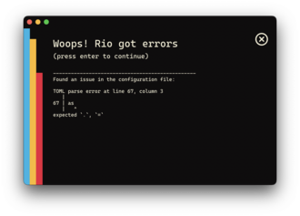 Demo error handling on Rio