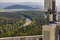 Thumbnail for File:Fernmeldeturm Fulda Blick auf die Region.jpg