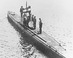 U-1-class submarine surfaced