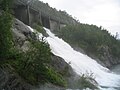Wasserfall Langfossen unterhalb der E134