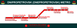 Dnipropetrovsk Metro map eng.PNG