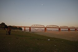 The Ava and Yadanabon bridges, connecting Sagaing and Mandalay