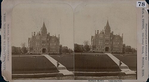Fair Oaks mansion stereograph