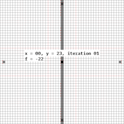 Midpoint circle algorithm animation (radius 23).gif